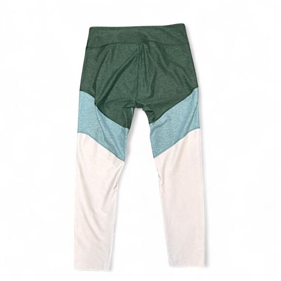 Outdoor Voices 7/8 Spring green/blue/light pink workout warmup leggings Sz XL - Picture 3 of 5